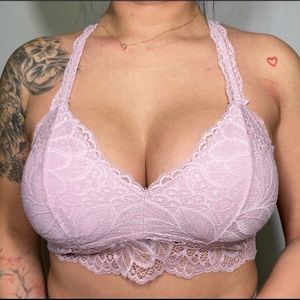 Lace racer back bralette
